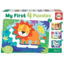 Puzzles progresivos 5-6-7-8 piezas animales de la selva my first puzzles Puzzles progresivos 5-6-7-8 piezas animales de la selva my first puzzles