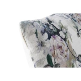 DKD Home Decor Cojín Decorativo Shabby Chic con Diseño Floral Multicolor de Algodón 45x45 cm (2 Unidades) con Cremallera