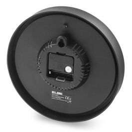 Elbe RP-3005-P Reloj de Pared con Temperatura y Humedad 25cm Plata
