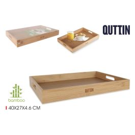 Quttin Bandeja de Bambú 40 x 27 x 4.6 cm (6 Unidades)