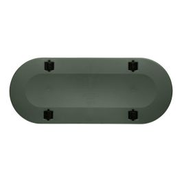Elho Greenville Terrase 80 Jardinera de Exterior con Ruedas, Verde Hoja - L 78 x A 35 x Al 33,5 cm