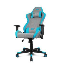 DRIFT DR90 PRO Silla Gamer para PC, Asiento Acolchado, Reposabrazos 2D, Respaldo Reclinable, Color Azul y Gris