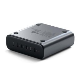 Satechi 200W Cargador de Pared GaN 6 Puertos USB-C PD Carga Rápida para Múltiples Dispositivos, Gris Espacial