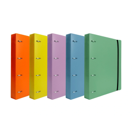 Liderpapel Carpeta con Recambio A4 Cuadro 5mm 100 Hojas 80g Polipropileno 4 Anillas 25mm Color Verde