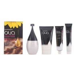 Garnier Olia Tinte Capilar Permanente Sin Amoniaco con Aceites Florales #7.13 Rubio Canela, Cobertura Total de Canas 1 Ud.