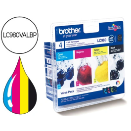 BROTHER Pack cartuchos Negro, Cian, Magenta y Amarillo DCP-145C/DCP-165C, Precio: 45.78999975. SKU: S8402107
