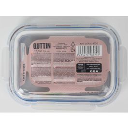 Inde Fiambrera Rectangular con Tapa Hermética 15.3 x 11.5 cm (12 Unidades)