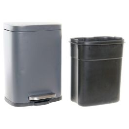 Papelera Basicos DKD Home Decor Gris Claro 18 x 29.5 x 21 cm Papelera Basicos DKD Home Decor Gris Claro 18 x 29.5 x 21 cm