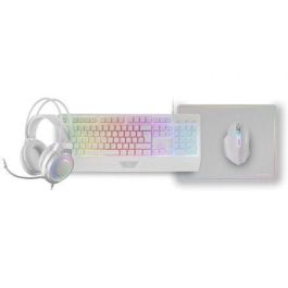 Pack Gaming Mars Gaming MCP124PROWES/ Teclado + Ratón Óptico + Auriculares + Alfombrilla/ Blanco Pack Gaming Mars Gaming MCP124PROWES/ Teclado + Ratón Óptico + Auriculares + Alfombrilla/ Blanco