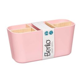 Organizador Ovalado 5 Huecos Bambú Rosa Berilo 21x10x9 cm (6 Unidades) Organizador Ovalado 5 Huecos Bambú Rosa Berilo 21x10x9 cm (6 Unidades)