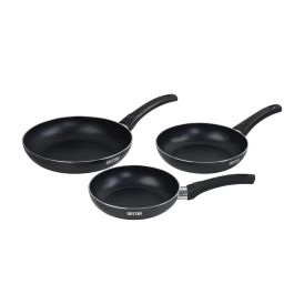 Set de 3 Sartenes de Aluminio para Inducción Basik Quttin - Inde (4 Cajas) Set de 3 Sartenes de Aluminio para Inducción Basik Quttin - Inde (4 Cajas)