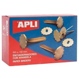 Apli Encuadernadores Metálicos Con Arandela Dorados 50 mm - 100 Ud Precio: 4.88999962. SKU: B1DLTX6NEG