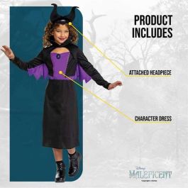 Disney Princess Disfraz Maléfica Classic para Niña, Talla 7-9 años, Color Morado
