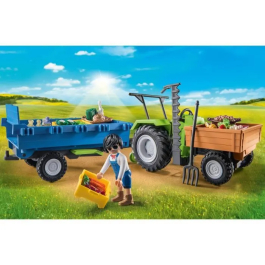 Playmobil Tractor Con Remolque Country 71249