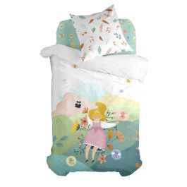 Juego de funda nórdica HappyFriday Mr Fox Dreaming Multicolor Cama de 80 2 Piezas