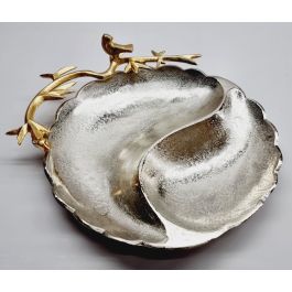 Centro Mesa DKD Home Decor Plateado Dorado 39 x 11 x 43 cm Precio: 35.67564. SKU: S3027688
