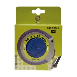 Irimo 980-20s-1 Cinta Métrica de Acero 20m x 13mm, Precisión Clase II, Caja ABS con Mango Goma