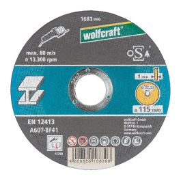 Wolfcraft Disco de corte para metal Ø115x1,0x22,23mm 1683999 - Corte limpio y sin vibraciones