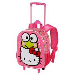 Mochila 3D con Ruedas Pequeña Funny Sanrio Hello Kitty Rosa