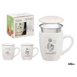 Vessia Taza Porcelana Botanica con Tapa y Filtro, Surtidos, 340 ml, Acero Inoxidable, 12x10x8 cm (Set de 24) Precio: 83.49999944. SKU: B165J93WRH