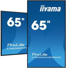Iiyama LH6560UHS-B2AG Monitor 65" 4K UHD 500cd/m² LED con Android 11, HDMI, USB y Wi-Fi (Soporte de Pared Incluido)