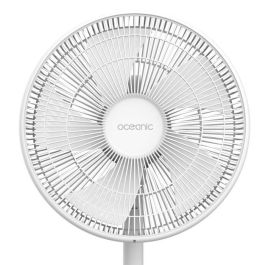 OCEANIC Ventilador de pie - 50 W - Ø 40 cm - 3 velocidades - Oscilante - Inclinable - Blanco