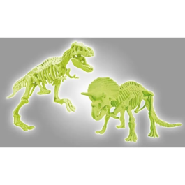 Clementoni Arqueo Ludic T-Rex Triceratops Fosforescentes Kit de Ciencia y Juego para Niños a Partir de 8 Años