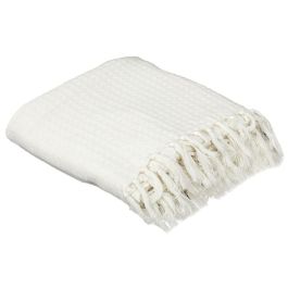 Home Deco Factory Manta Gofrada 100% Algodón Color Marfil 170x250 cm