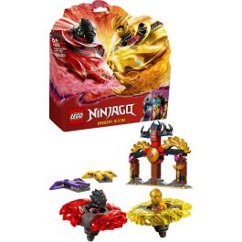 LEGO 71826 Ninjago Pack Combate Spinjitzu del Dragón con Minifiguras Arin y Ras y Spinners