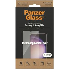 PanzerGlass Protector de Pantalla UWF para Samsung Galaxy S23 Plus Ultra-Wide Fit, Antirayones, Antigolpes, Antibacteriano