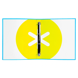 Antartik Carpeta A4 Forrada con 4 Anillas Redondas de 25 mm, Azul