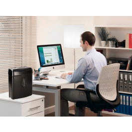 Q-connect Destructora kf17970 6 Hojas, Papelera 14L, Corte Partículas P-3, Grapas, Clips, Tarjetas
