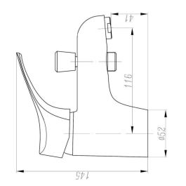 ROUSSEAU Grifo mezclador mecánico para baño y ducha Edimburgo - Monotrou