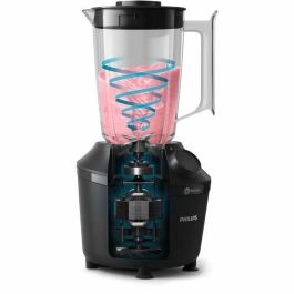 Philips Licuadora HR2041/41 - 450W - Negra - Vaso Plástico 1.9L - ProBlend 4