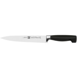 Zwilling 35148-207-0 Bloque de Cuchillos 7 Piezas, Acero Inoxidable, Mango Negro, Incluye Cuchillo Chef, Pan y Pelar