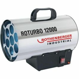 Rothenberger Roturbo 12000 Generador de aire caliente a gas móvil con encendido piezoeléctrico automático para 120m3 Plateado