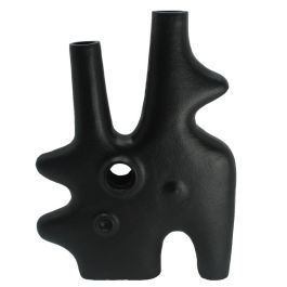 DKD Home Decor Jarrón Moderno Abstracto Negro Aluminio 30 x 40 x 5 cm Precio: 52.78999979. SKU: B18Z6L66GL