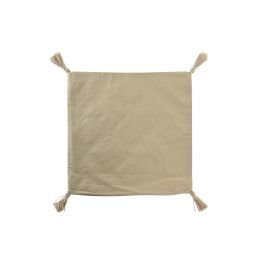 DKD Home Decor Funda Cojín de Poliéster Multicolor con Flecos y Cremallera 50x50 cm