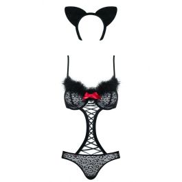 Disfraz Erótico Obsessive Gepardina S/M Negro S/M