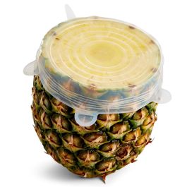 Day Juego de 6 Tapas Flexibles de Silicona Estirables y Herméticas para Recipientes Redondos Reutilizables Aptas para Microondas y Lavavajillas