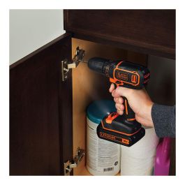 Black+Decker Taladro Atornillador 18V BDCDC18K-QW con Maletín, Batería de Litio y Cargador