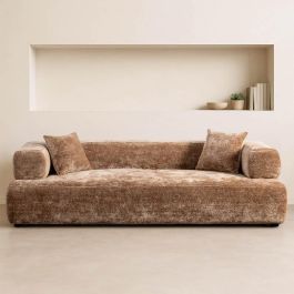 Sofá Beige Tejido Salón 245 X 100 X 64 cm