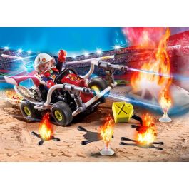 Playmobil Stuntshow Kart Bombero con Bombero y Accesorios