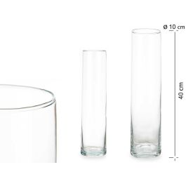Jarrón de Cristal Cilíndrico Giftdecor - 10 cm diámetro x 40 cm alto (6 Unidades) Precio: 31.58999998. SKU: B13GMKPE6B