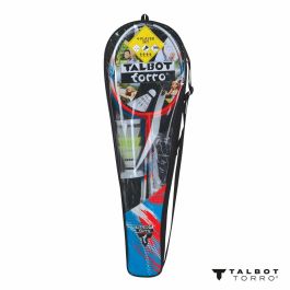 TALBOT TORRO AAAOW04920 Set Bádminton 4 Fighter - 4 Raquetas con Cordaje Multifilamento - 3 Volantes Sintéticos