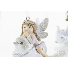 DKD Home Decor Colgante Decoración Navideña Hada Fantasía Resina Blanco Dorado, Set 6 Unidades Surtidas 5x9x9cm DKD Home Decor Colgante Decoración Navideña Hada Fantasía Resina Blanco Dorado, Set 6 Unidades Surtidas 5x9x9cm