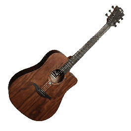 LAG Guitarra Acústica Electroacústica Dreadnought Cutaway A/E Natural Satinado Sauvage Lag