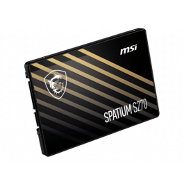 MSI Spatium S270 SSD 240GB, Disco de Estado Sólido Interno 2.5" SATA III 3D NAND para PC y Portátil, 400 MB/s Escritura