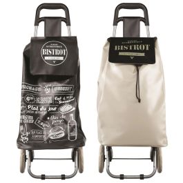 Entre Temps Carro Compra Bistrot Entre Temps Negro Menú Crema Bistrot Acero Plástico Goma