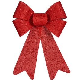 Lazo Adorno Navideño Rojo PVC 16 x 24 x 4 cm (12 Unidades)